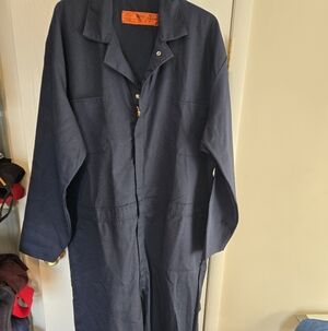 Men's Red Kap Blue Work Overalls 50 Large In Good Cond Long Sleeve